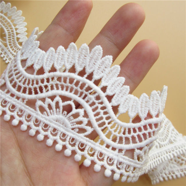 Buy 2yd Vintage Cotton Crochet Lace Trim Ribbon Embroidered
