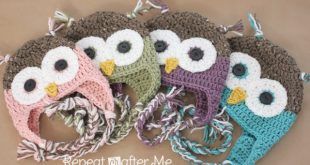 Crochet Owl Hat Pattern in Newborn-Adult Sizes - Repeat Crafter Me