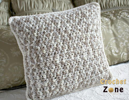 Neutral Crochet Pillow Pattern | AllFreeCrochet.com