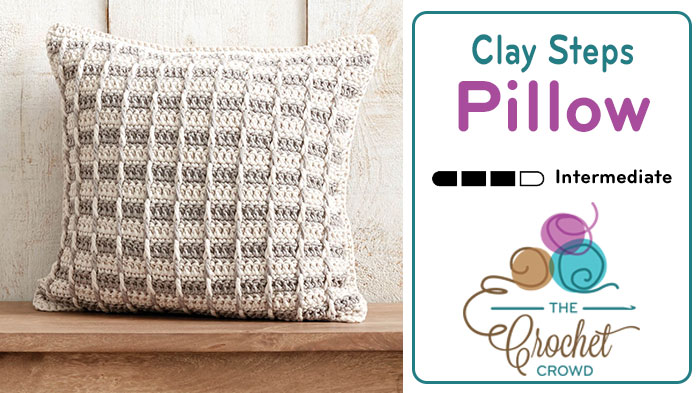 Crochet Clay Classy Steps Pillow 12 - 20