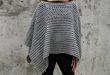 Crochet poncho for women - detailed crochet tutorial with photos