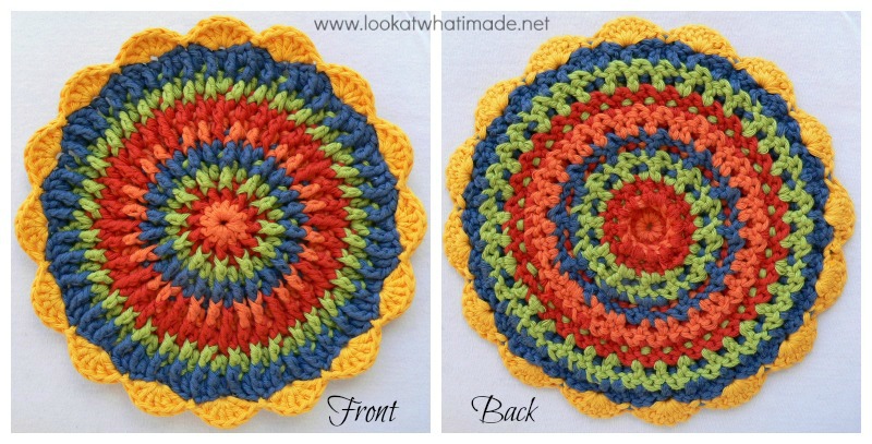 Front Post Frenzy Crochet Potholder ⋆ Look At What I Made