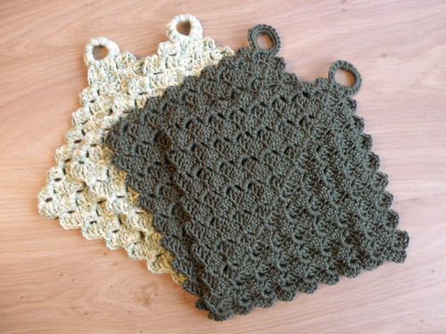 Pot holders for my mother (crochet) | crochet | Pinterest | Crochet