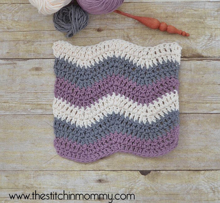Crochet Ripple Stitch Tutorial and Dishcloth Pattern - The Stitchin