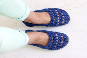 Crochet Shoes with Rubber Bottoms -- Free