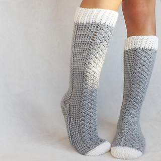 Ravelry: Parker Cable Socks pattern by Lakeside Loops
