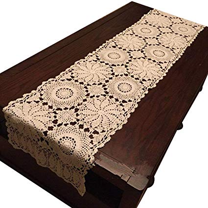 Amazon.com: USTIDE Floral Crochet Table Runner Cotton Lace Table