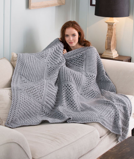 50 Shades of Gray Crochet Throw | AllFreeCrochetAfghanPatterns.com