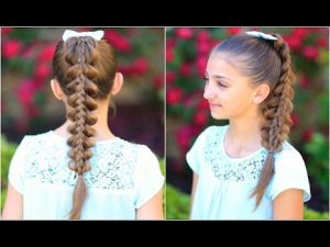 Stacked Pull-Thru Braid | Cute Girls Hairstyles - YouTube