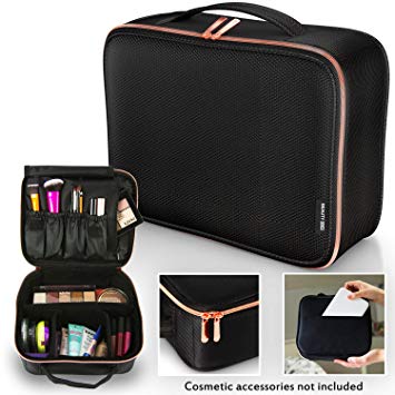 Amazon.com : Travel Makeup Bag - Premium Designer Cosmetic Bag with