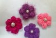 Make crochet puff flower - easy and simple method of flower making