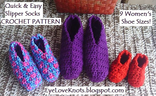 Free Pattern] The Easiest Crochet Slippers You Will Ever Make - Knit