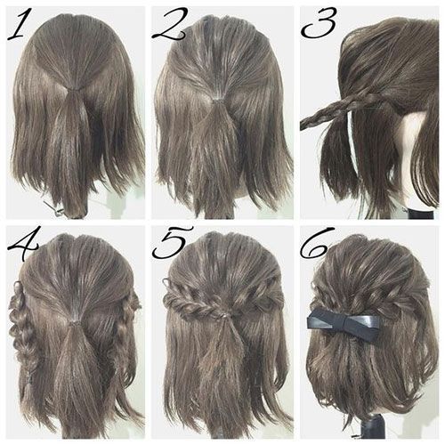 Make up your busy morning by wearing easy
hairstyle for short hair