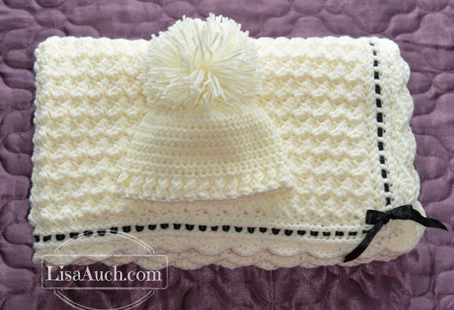 Free Crochet Patterns and Designs by LisaAuch: Crochet Baby Blanket