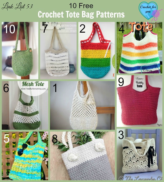 10 Free Crochet Tote Bag Patterns - Crochet For You