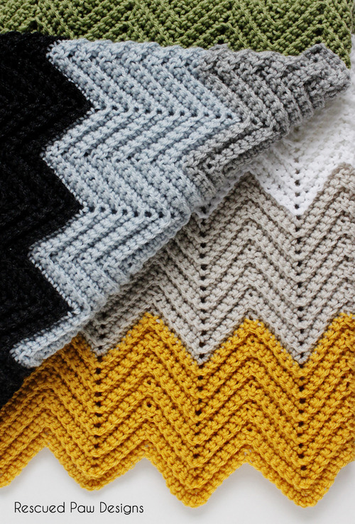 Chevron Crochet Blanket Pattern - Chevron Crochet Baby Blanket Sizes