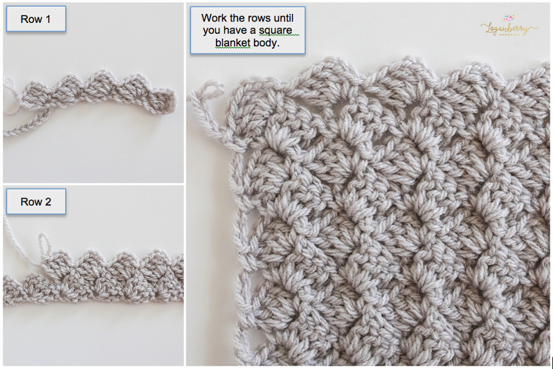 Baby Blue Scallops Crochet Blanket u2013 Free Crochet Pattern