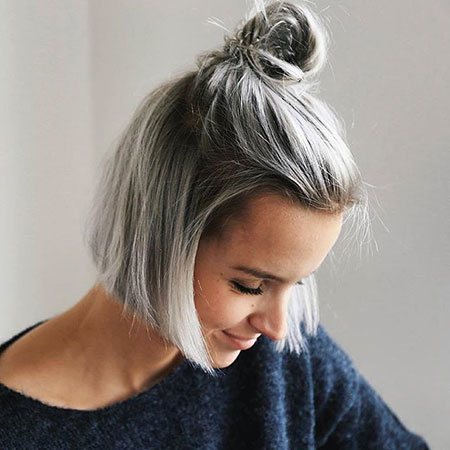 Look beautiful and elegant even with grey hair styles – 