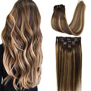 Amazon.com : Googoo Hair Extensions Clip in Ombre Chocolate Brown to