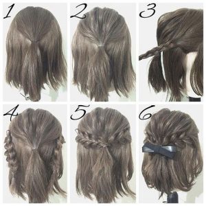 Half Up Hairstyle Tutorials for Short Hair, Hacks, Tutorials | DIY