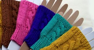 Ravelry: Cable Knit Fingerless Mittens pattern by Claudia Lowman