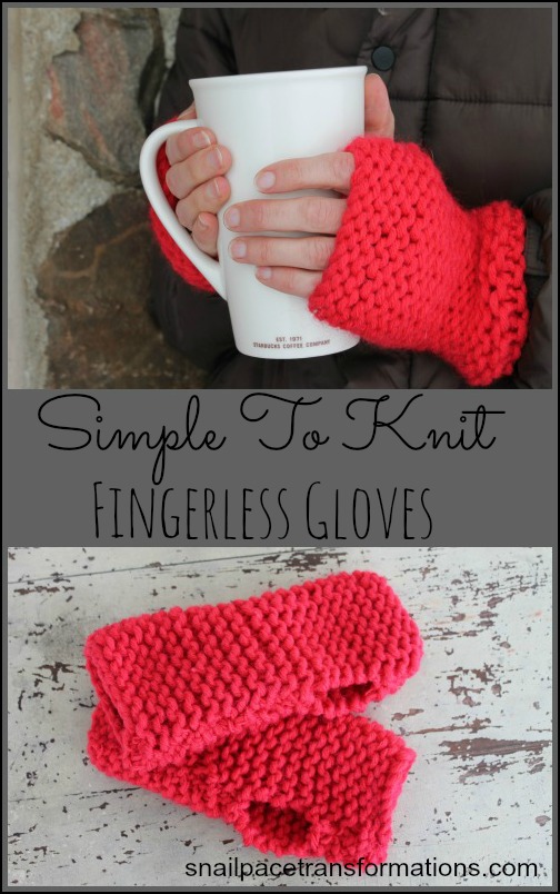 Simple To Knit Fingerless Gloves