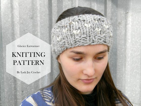 PATTERN: Glacier Earwarmer Fair isle design knit headband | Etsy