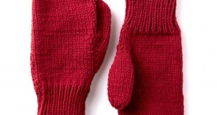 Caron Basic Family Knit Mittens | Yarnspirations