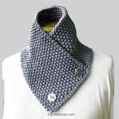 Knitting Pattern Scarf Neck Warmer- Knit Men's Scarf Pattern for