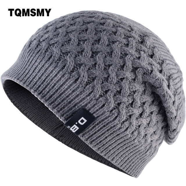 TQMSMY Warm Men Beanie Caps teenager Winter Hats For Man Knitted