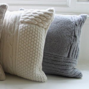 Hand-knitted Cushions - just watch the cat's claws! | crochet