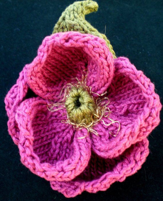 PDF Knit Flower Pattern - Peony Knit Flower | Products | Knitted