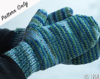 Knitted mittens | Etsy