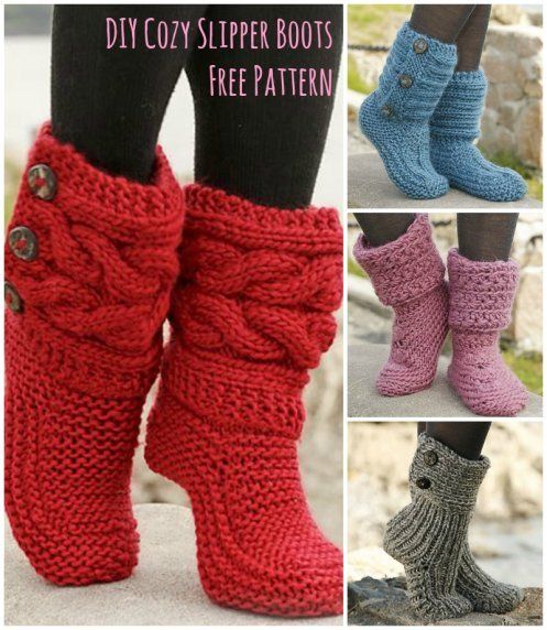 Cutest Knitted DIY: FREE Pattern for Cozy Slipper Boots | Crochet It