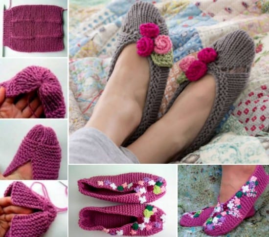 You'll Love These Adorable Knitted Slippers Pattern Ideas | The WHOot