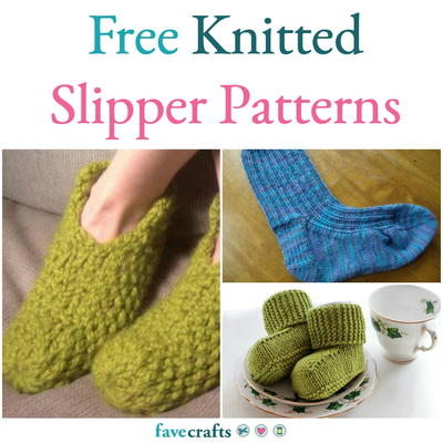 22 Free Knitted Slipper Patterns | FaveCrafts.com