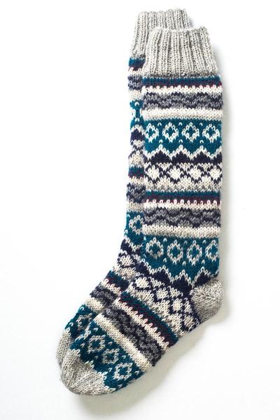 Long Hand Knitted Wool Boot Socks | by BIBICO