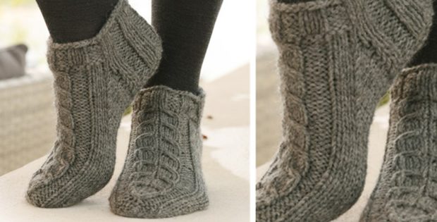 Alaska Knitted Ankle Socks [FREE Knitting Pattern]
