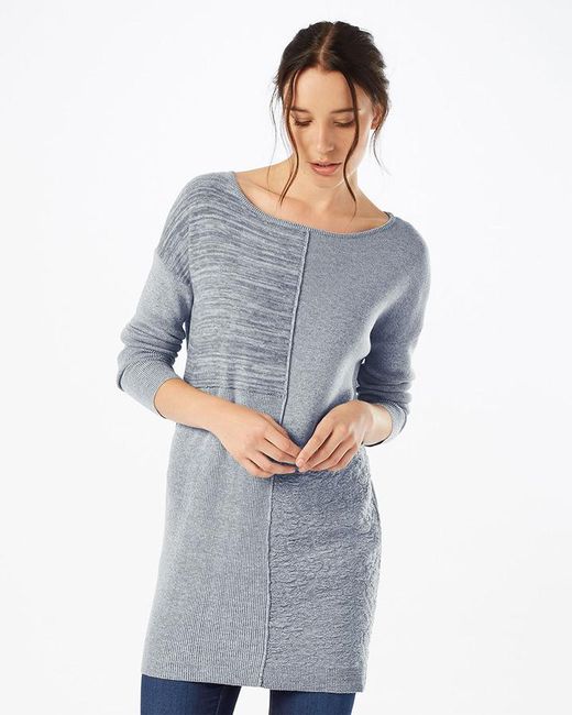 Lyst - Phase Eight Henri Patched Knitted Tunic in Gray