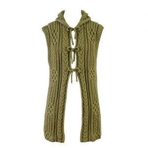 Celtic Irish Cable Knitted Vest By Baiba Dzelme