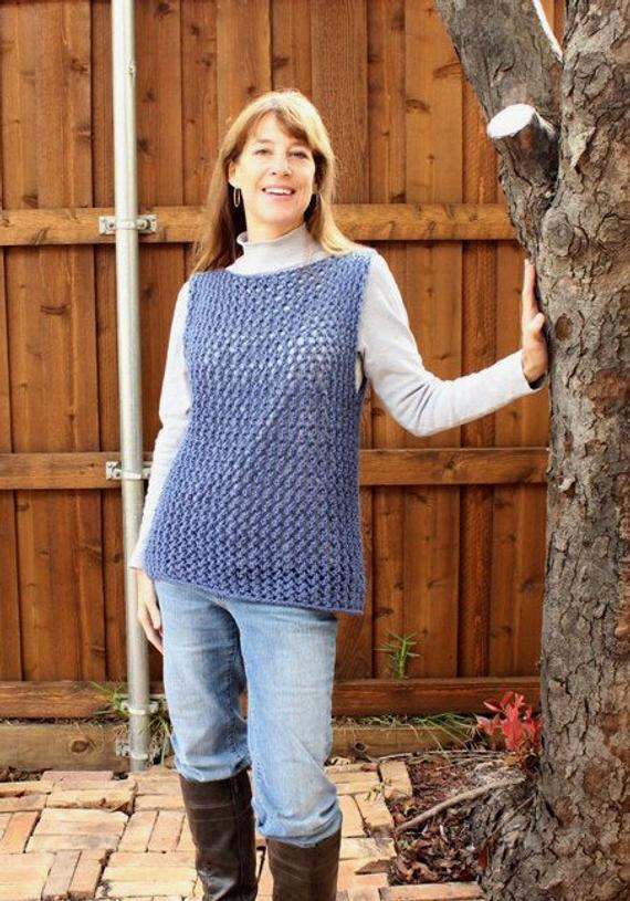 Knitting Pattern for Sweater Knitted Vest Pattern Easy Knit | Etsy