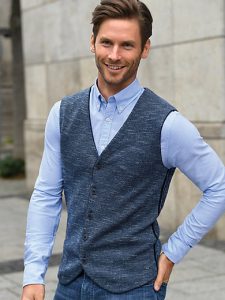 Cardigans MAERZ Muenchen - Men Clothing 3DJ892 - navy Knitted