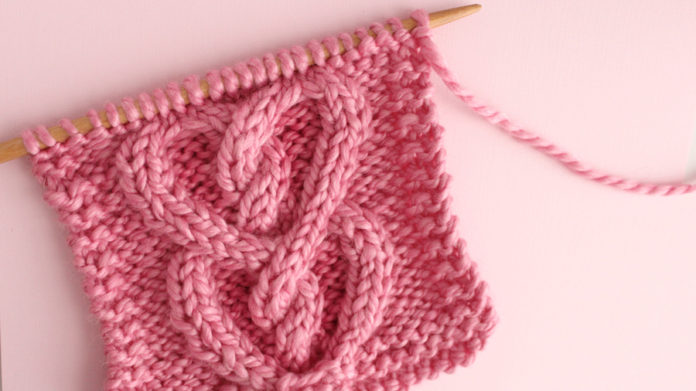 How to Knit a Cable Heart Stitch Pattern with Video Tutorial