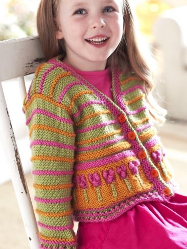 Free Pattern - Little girls look absolutely darling in the cardigan