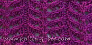 Branch Lace Knitting Stitch Pattern ⋆ Knitting Bee