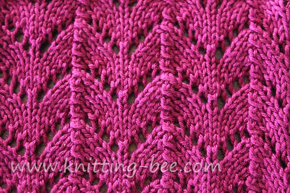 Horseshoe Lace Knitting Stitch ⋆ Knitting Bee