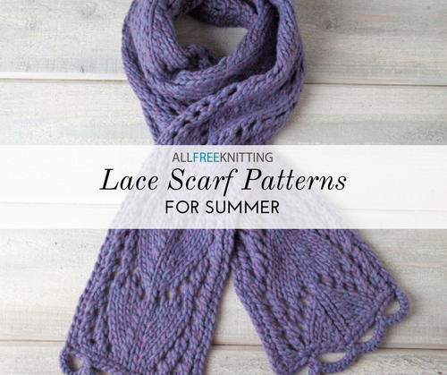18 Lace Knitting Patterns for Scarves | AllFreeKnitting.com