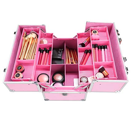 Amazon.com : Jaketen Makeup Cosmetic Train Case/ Jewelry Storage Box