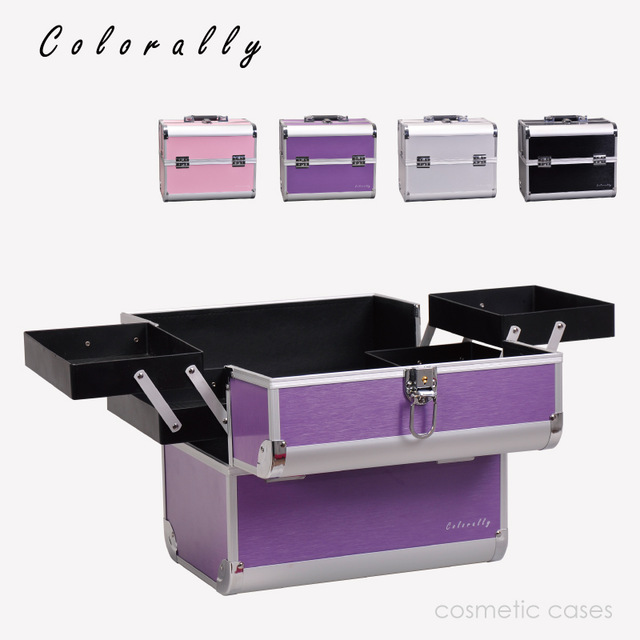 4 Colors Aluminum Fashion Makeup Box Beauty Box with Inner Tray