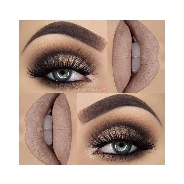 5 Makeup Styles for People with Green Eyes ❤ liked on Polyvore